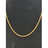 9ct Gold chain Weight 5g Length 40 cm