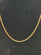 9ct Gold chain Weight 5g Length 40 cm