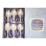 Set of 6 crystal glass etched with Bolton Wanderer