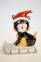 Lorna Bailey christmas cat on sledge