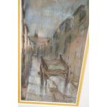 Harold Riley pastel White street Salford. 54 cm x 42 cm size including frame