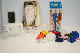 An original vintage Sindy bed together with Paul S