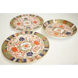 3x Early Royal crown derby plates - 445