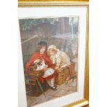 Early framed large Pears print