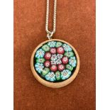 Murano glass & silver necklace