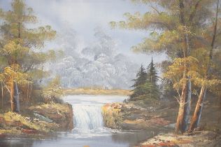 Oil on canvas forrest scene