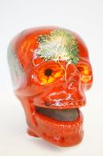 Anita Harris large skull signed in gold