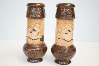 Pair of Bretby 1855E vases Height 25 cm