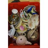 Unsorted box of ceramics to include victorian cera