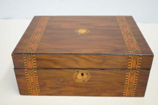 Victorian inlaid sewing box