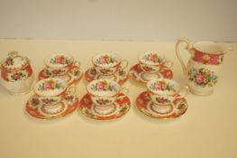 Royal Albert lady Carlisle - 6 cups & saucers milk