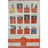 England world cup winners 1966 framed montage sign