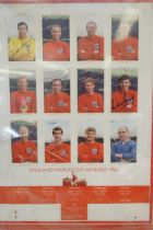 England world cup winners 1966 framed montage sign