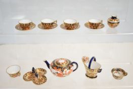 Various miniature royal crown derby pieces