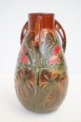 Bretby 2520 3 handled vase Height 30 cm