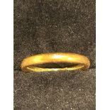 22ct Gold wedding band Weight 4.3g Size L