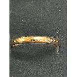9ct Gold wedding band Weight 3g Size P