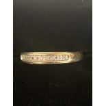 9ct gold ring set with 9 diamonds Size Q 1.9 grams
