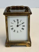 French brass carriage clock working