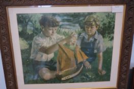 Large early framed print
