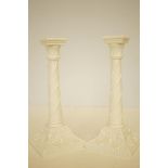 Pair of Royal Worcester candle sticks Height 26 cm