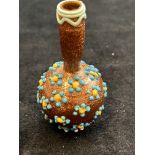 Miniature glass & enamel vase