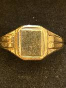 9ct gold signet ring 4.3 grams Size X