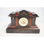 Belgium slate mantle clock - slate missing from to