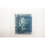 GB 1858 - 79 2D blue used plate 14