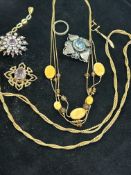 Collection of costume jewellery together with a vi