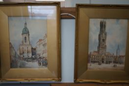 Pair of early 20th century framed lithographs?