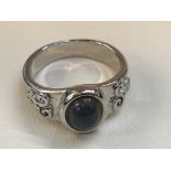 Celtic magic moon stone ring