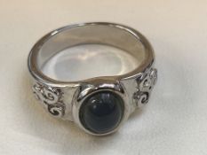 Celtic magic moon stone ring