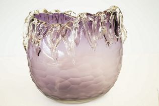 Art glass basket Height 22 cm