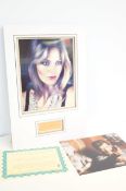 Brit Ekland autograph together with a signed photograph of Rodger Moor