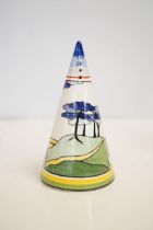 Wedgwood Clarice Cliff sugar shaker blue firs limi