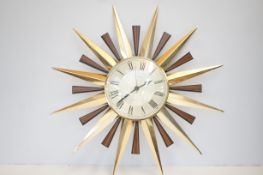 Retro Metamec sunburst clock