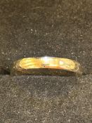 9ct gold wedding band Size R