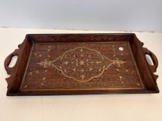 Wooden inlaid tray