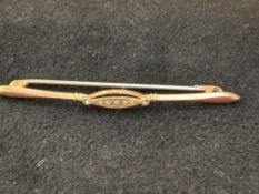 9ct rose gold pin brooch