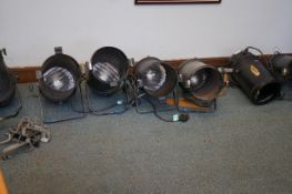 Collection of 8 stage lights