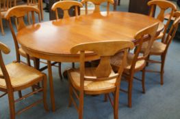 Grange extending dining table with 8 chairs - rush