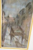 Harold Riley pastel White street Salford. 54 cm x