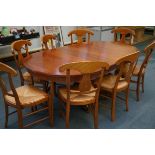 Grange extending dining table with 8 chairs - rush