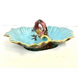 George Jones majolica twin dish