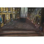 In the manor of Theodore Major - pastel titled Francis Street. 56 cm x 72 cm size including frame