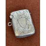 Silver ornate vesta case