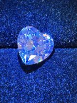 5ct heart cut Moissanite colour grade D clarity gr