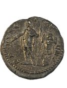 Roman silver coin 81-161AD Cuadrante bust of bacch