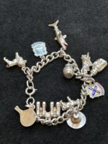 Silver charm bracelet